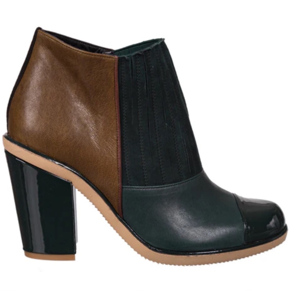 Leather Handmade Kron By Kronkron Green boots : brand new - Picture 5 of 10